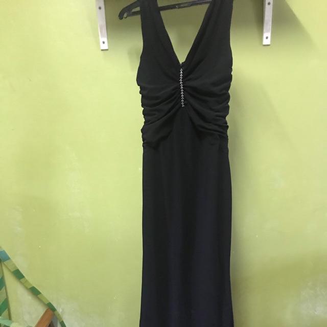 Dress Hitam untuk dinner.kain yang lembut dan selesa Shopee Malaysia