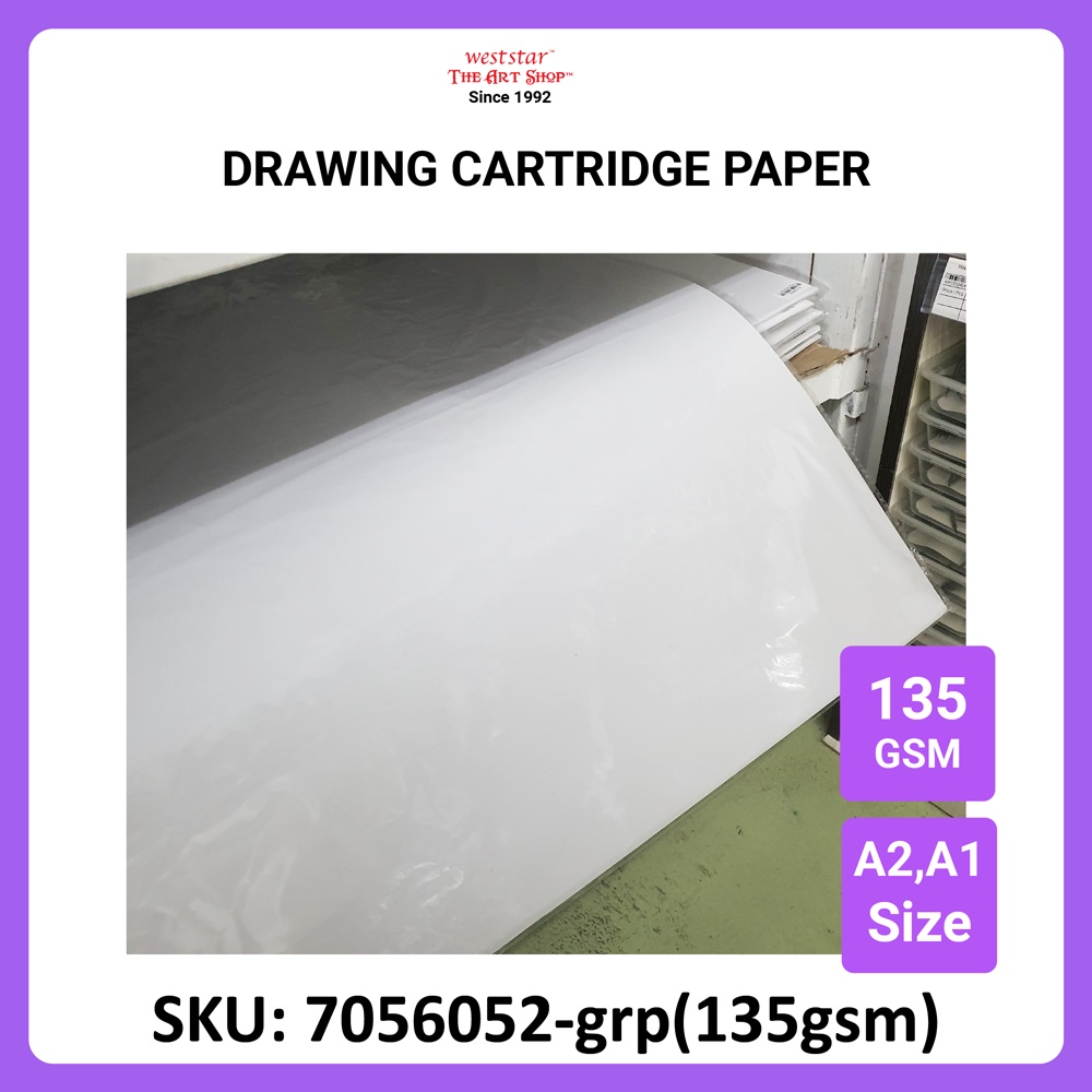 WESTSTAR ARTYS A2, A1 Cartridge Paper, Drawing Paper (135gsm) Loose Sheets Shopee Malaysia