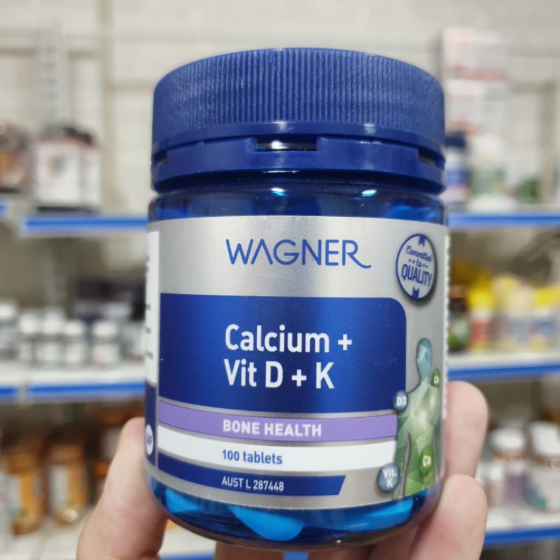 Calcium WAGNER Supplemented With CALCIUM + VITAMIN D + VITAMIN K Box Of