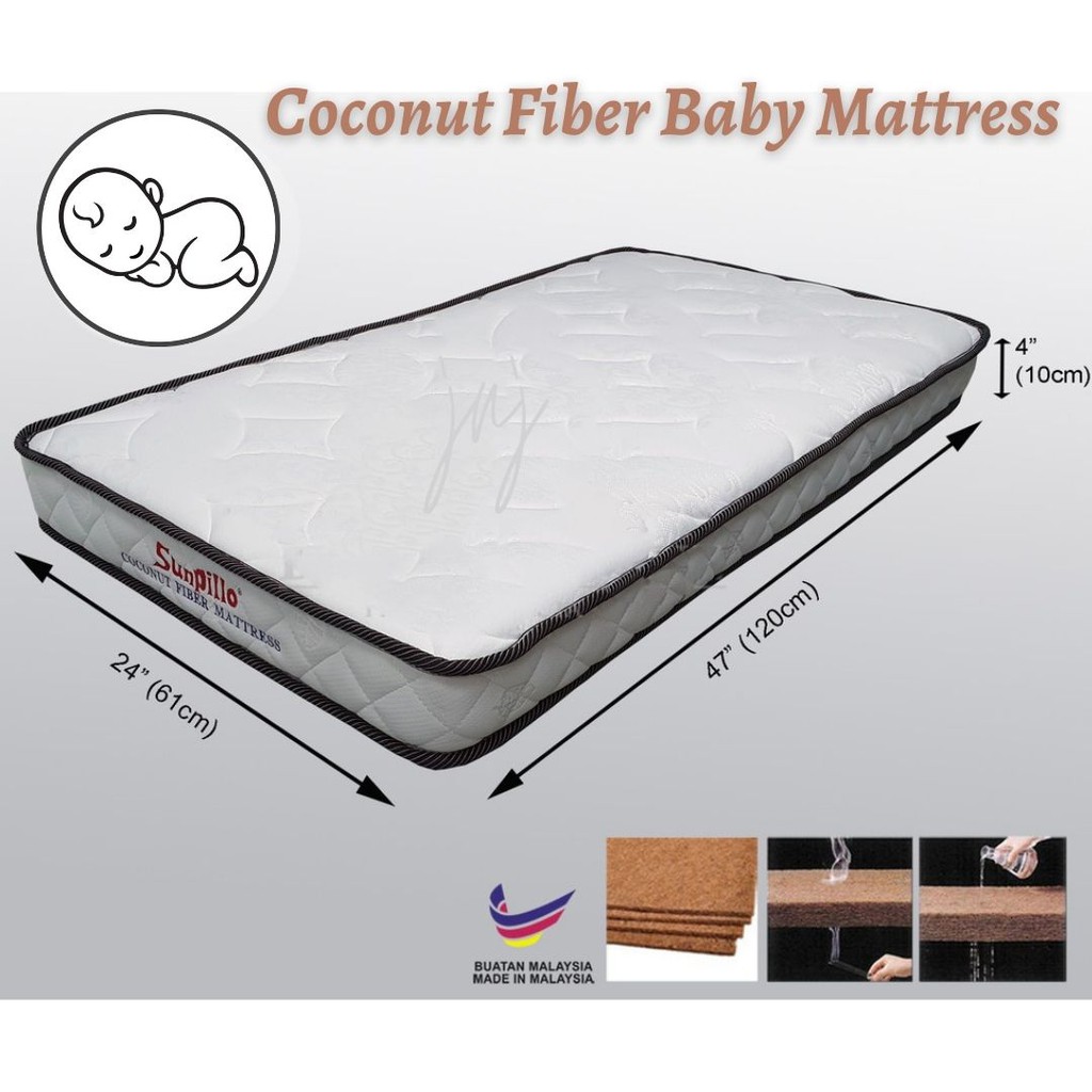 [BABY COT MATTRESS] Natural Coconut Fiber Baby Mattress / Tilam Bayi