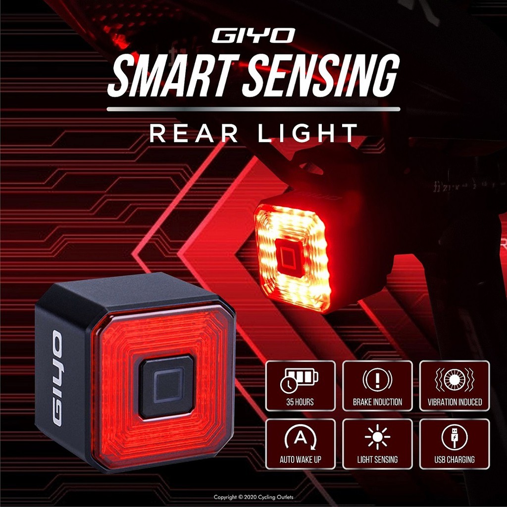 🔥Ready Stock🔥GIYO Smart Sensing Rear Light Tail Back Lights Road Bike