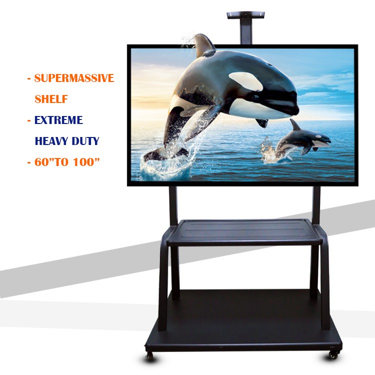 Extreme Heavy Duty Mobile TV Carts Floor TV Stand Mount Movable TV