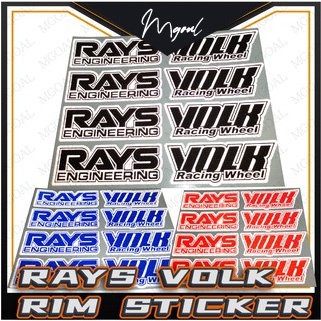 [MALAYSIA]VOLK RACING 1SET 4PCS HIGH GRADE RIMS STICKER REFLECTIVE rays ...