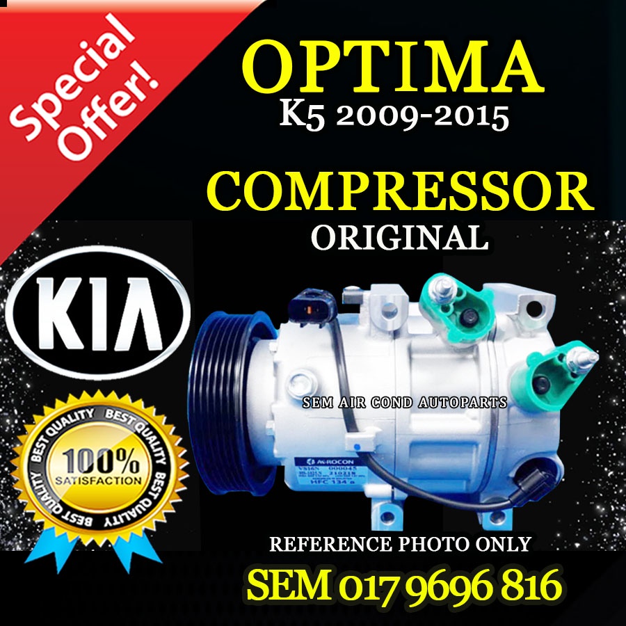 KIA OPTIMA K5 2009-2015 YEAR 6PK ORIGINAL COMPRESSOR/ KOMPRESOR (CAR ...