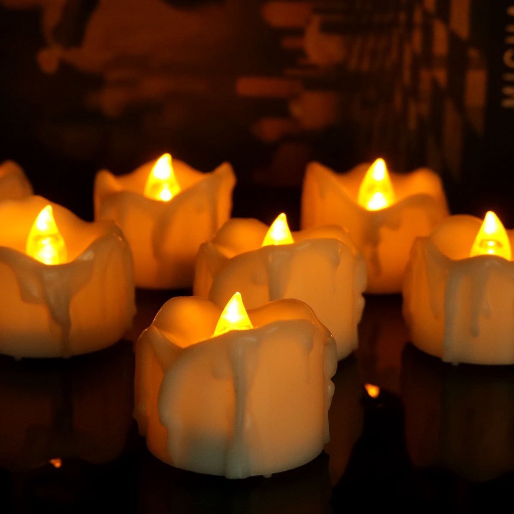 Flickering LED Candles/ Waterproof Flameless Tealight Candles / fake