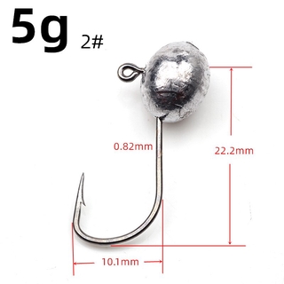 10pcs/bag 2g 3g 4g 5g micro small crank Jig head hook fishing hook lead head