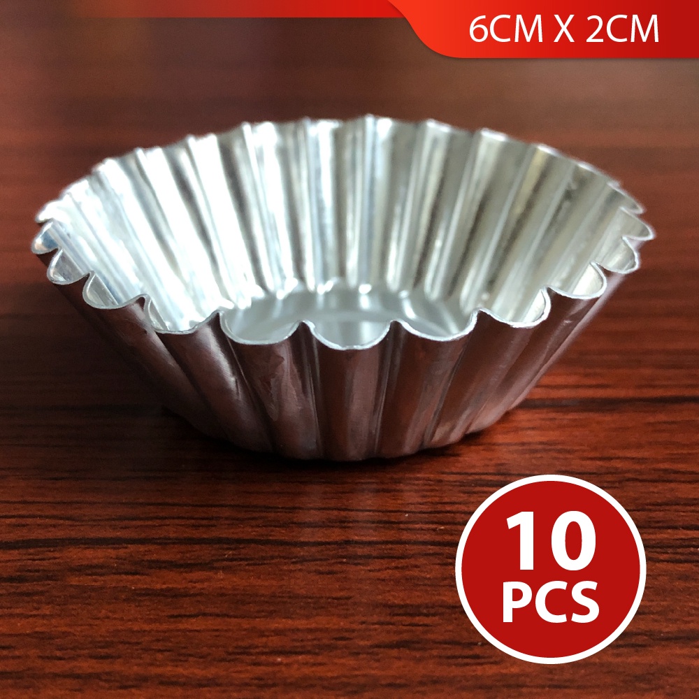 10Pcs Aluminium Egg Tart Mould Egg Tart Mold Cheese Tart Mould 5