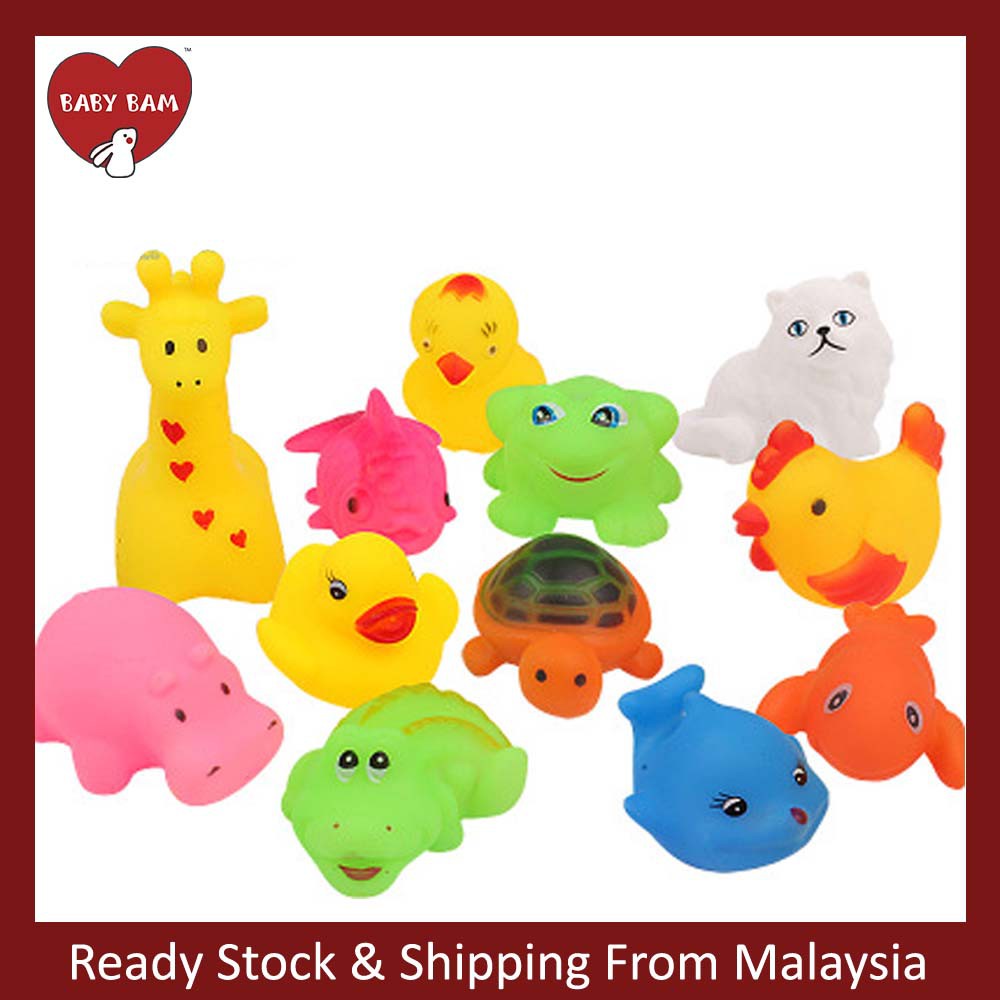 BABY BAM Cute Animal Bath Mini Toys 12pcs (Random Pick) - (MT12 ...