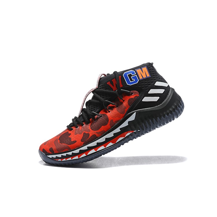 Adidas dame hotsell 4 red bape