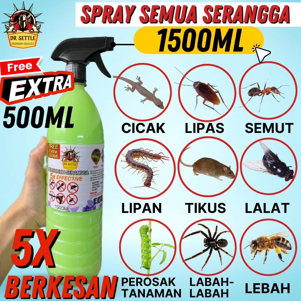 Dr Settle Spray Serangga dan Cicak 1500ml Insect and Lizard Repellent