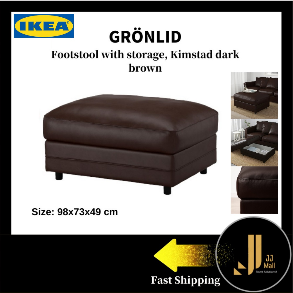 🔥Hot Sales🔥IKEA GRÖNLID Footstool with storage, Kimstad dark brown I Bangku kaki berstoran