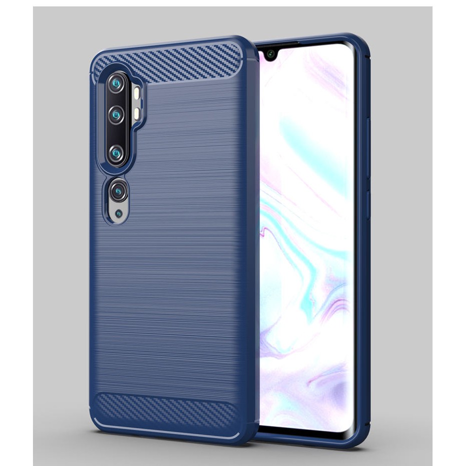Xiaomi Mi Note 10 Case Armor Carbon Fiber Silicone TPU Soft Casing Xiaomi  Mi Note10 Pro 10Pro Back Cover