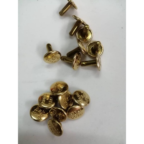 MADE IN ITALY Solid Brass Double cap rivet Shopee Malaysia