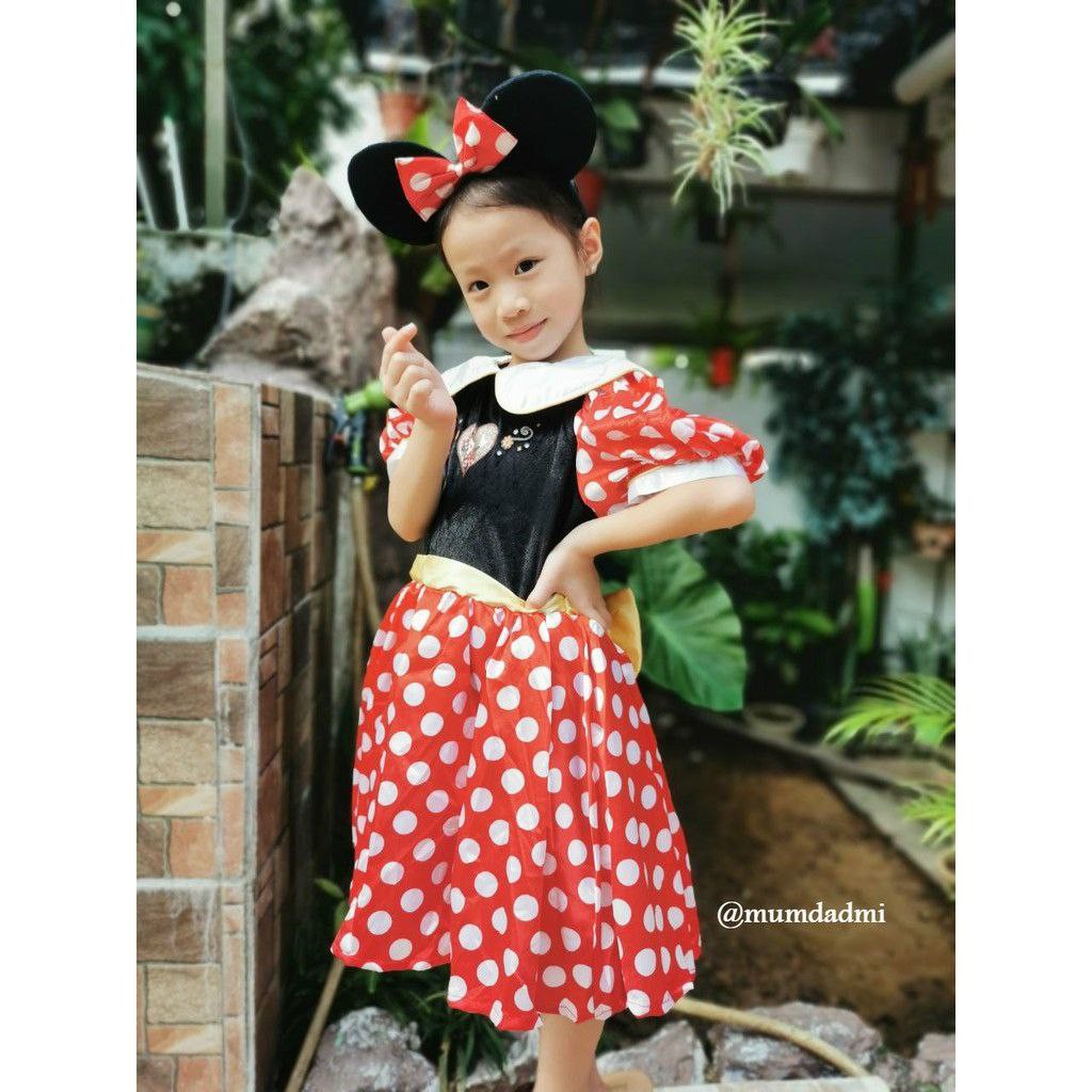 Kids Girl Disney Minnie Mouse Peplum Costume Cute Dress !! FREE ...
