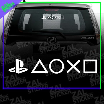 * Car Sticker PLAY STATION BUTTON 4x4 MYVI AXIA ALZA BEZZA EXORA ...