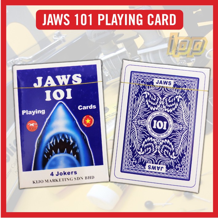 Jaws 101 Playing Card / 鲨鱼 101 扑克牌 Best Quality Playing Card With 4 Joker Ready Stock Shopee