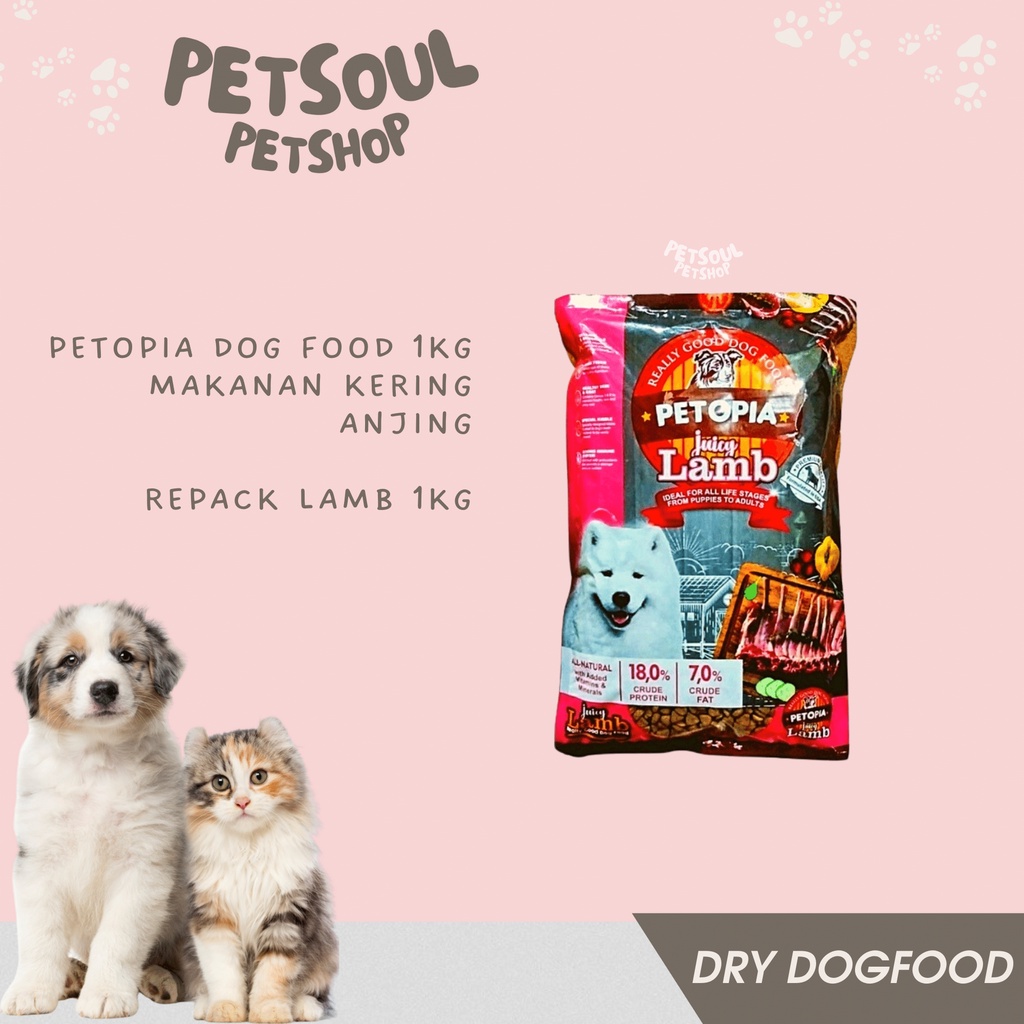 Petopia Dog Food 1kg Petopia Dry Beef Lamb 1kg Dog Dry Food | Shopee ...