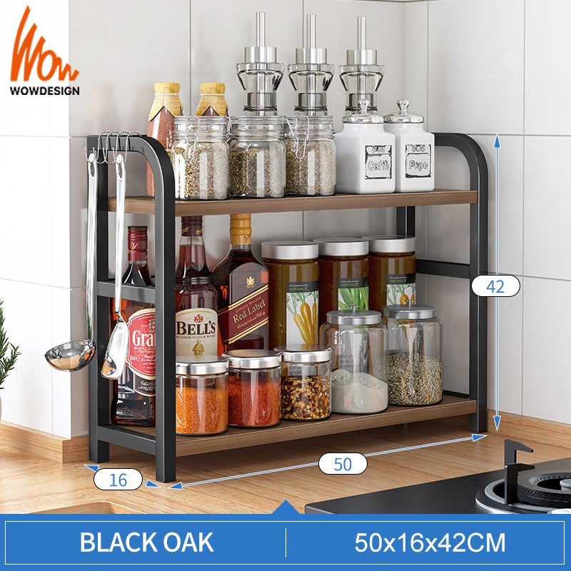 Kitchen Storage Rack Spice Rack Kitchen Rak Rempah Rak Serbaguna ...