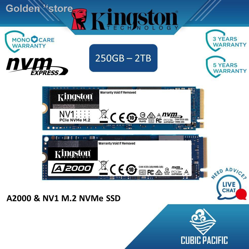 ♧☄Kingston A2000 / NV1 NVMe PCIe Gen 3x4 M.2 2280 Internal Solid