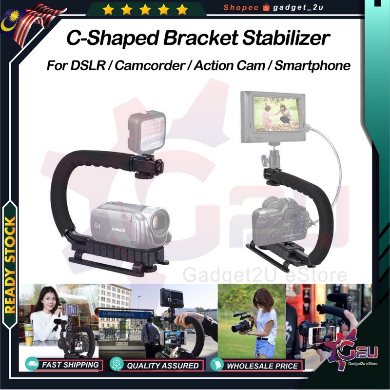 C-Shaped Bracket Stabilizer Camera Mount DSLR Holder For DSLR, Action ...
