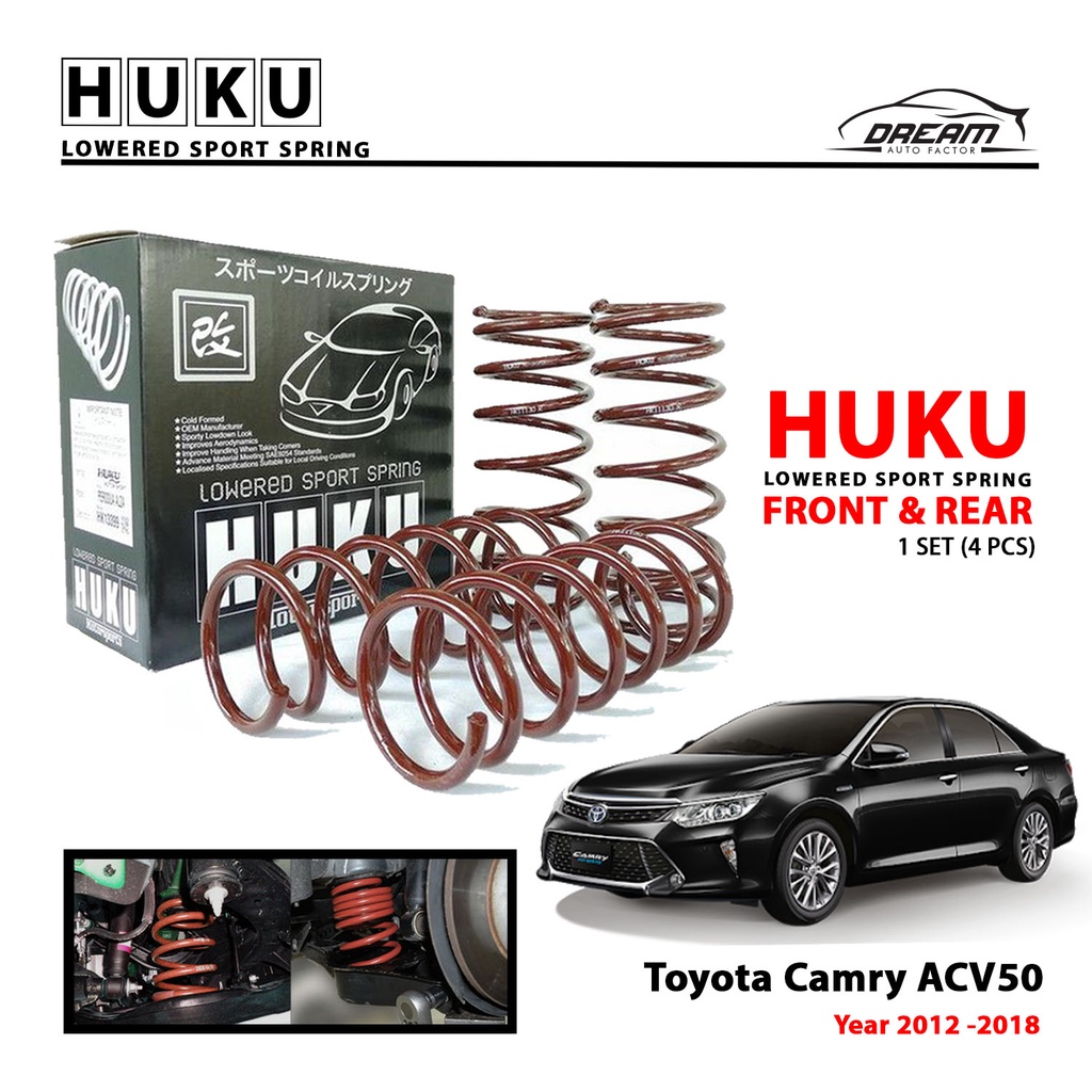 Toyota Camry ACV50 HUKU Lowered Sport Spring | Shopee Malaysia