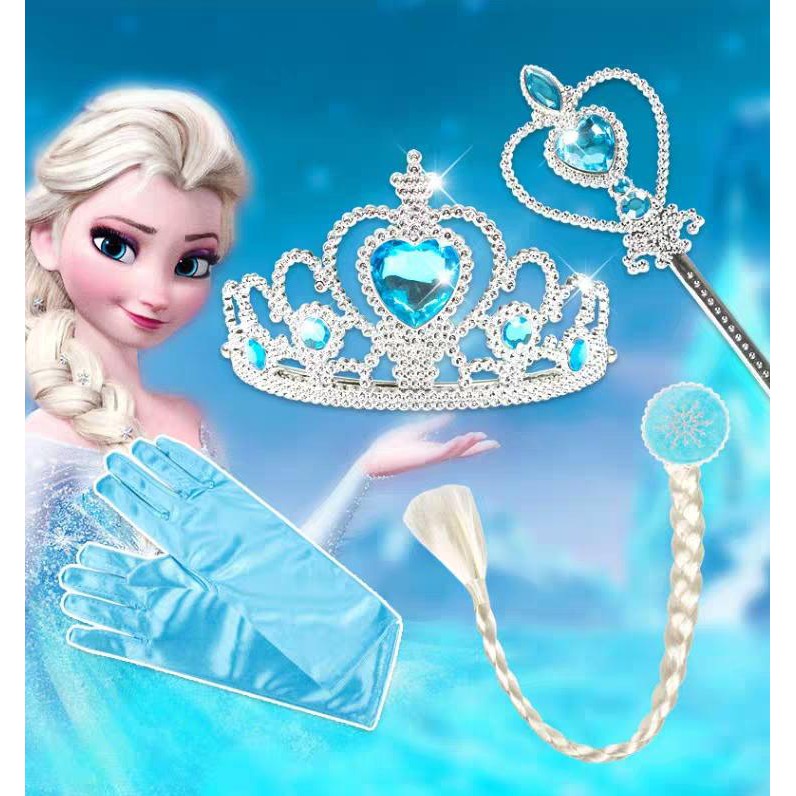 Elsa gloves hot sale and crown