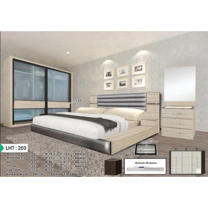 LHT Model 203 8x8 ️ Bedroom Set Sliding Doors ️ 8ft Width ️ 8ft Height ...