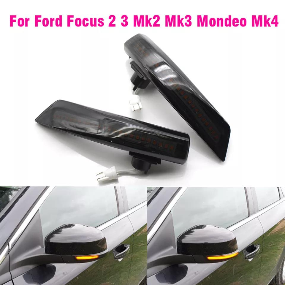 WinPower LED Turn Signal Side View Mirror Indicator Light Compatible with Focus 3 MK3 3.5 MK2 Mondeo Mk 4. 2Pcs