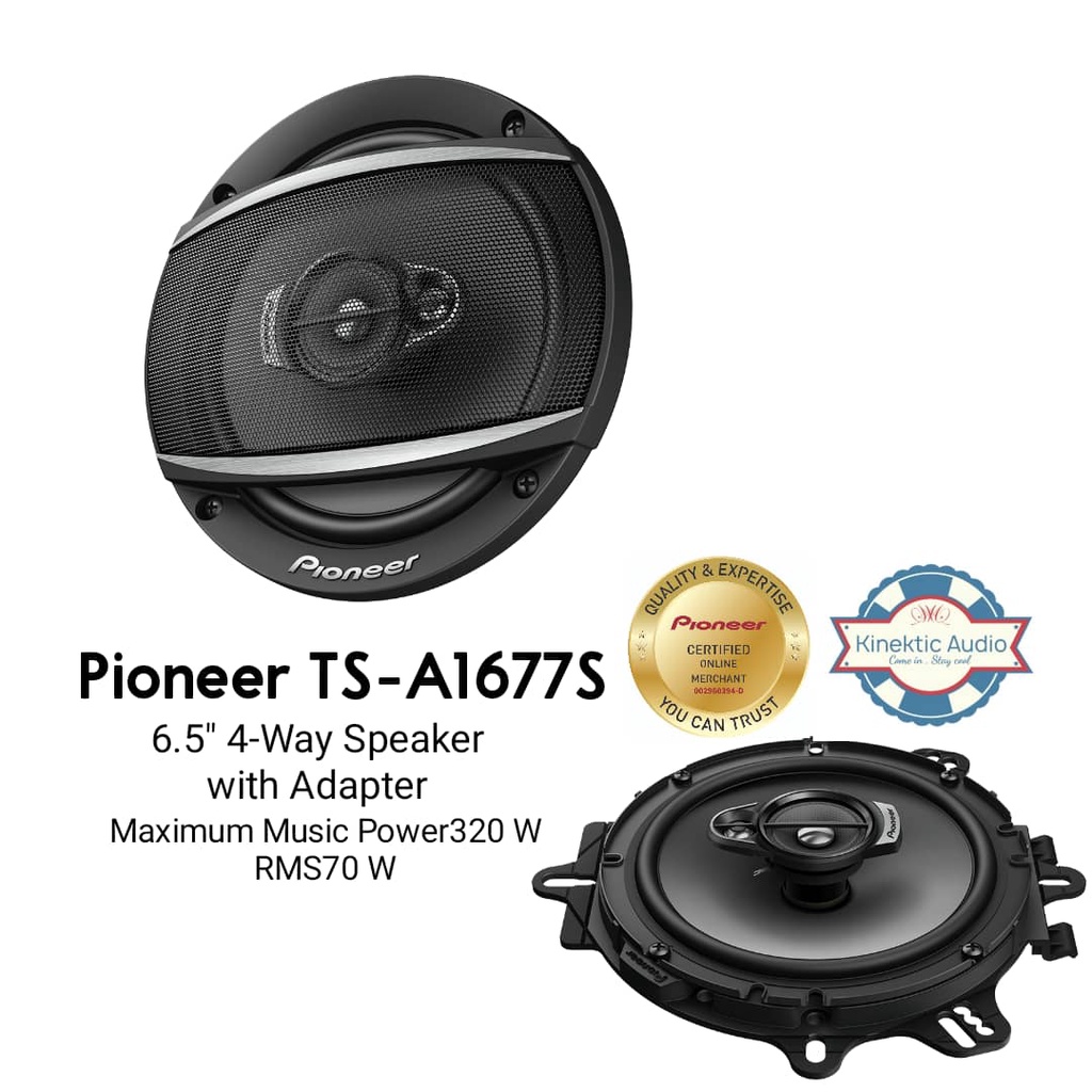 thumbnail image 2 of Pioneer TS-A1670F Car Speakers With GM Installation Kit - Fits Select GM Trucks & Cars (1995-Up) 2 of 5