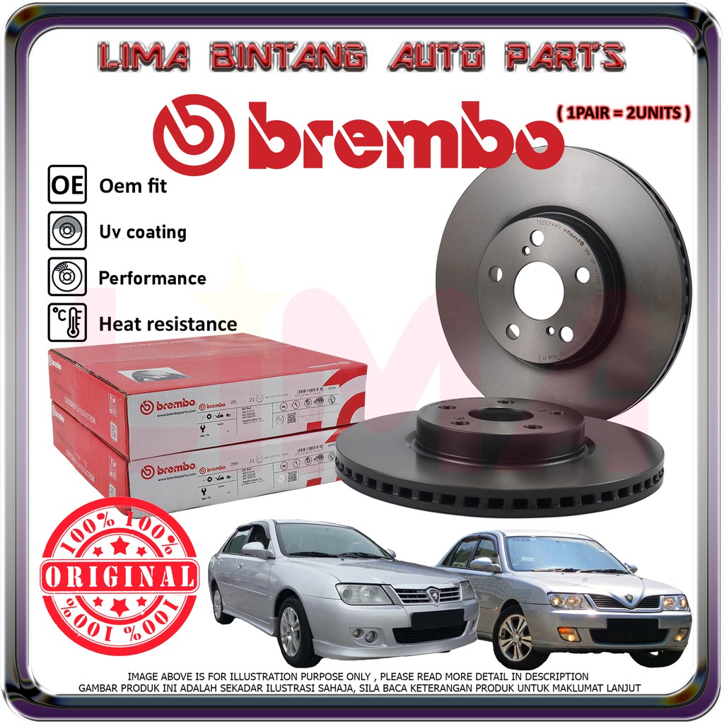 Proton Waja Mmc , Campro , Cps Front / Rear Brake Disc Rotor 1Pair ...