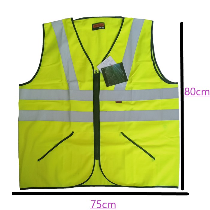Jobman Vest polyester yellow 4XL Work safety Vest Swedish safety Vest ...