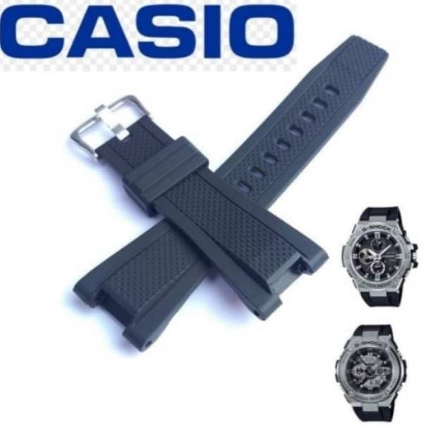 Casio GST 210 Gst210 Rubber Watch Strap Shopee Malaysia