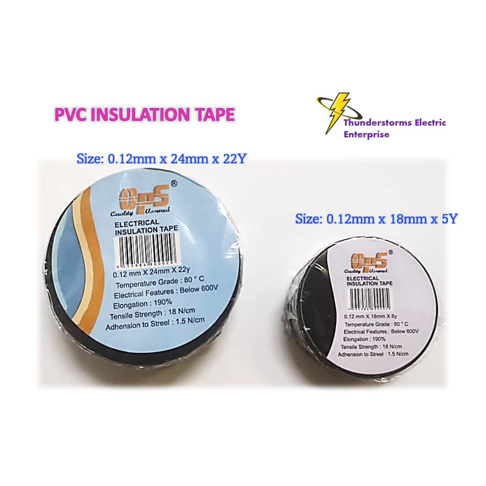 OPS PVC Insulation Tape for Electric Electrical Wiring Wire Wrap Tape ...