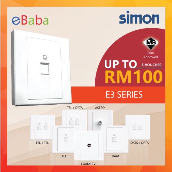 Simon E3 Series (White) Switch / Switches & Socket Outlet | Shopee Malaysia