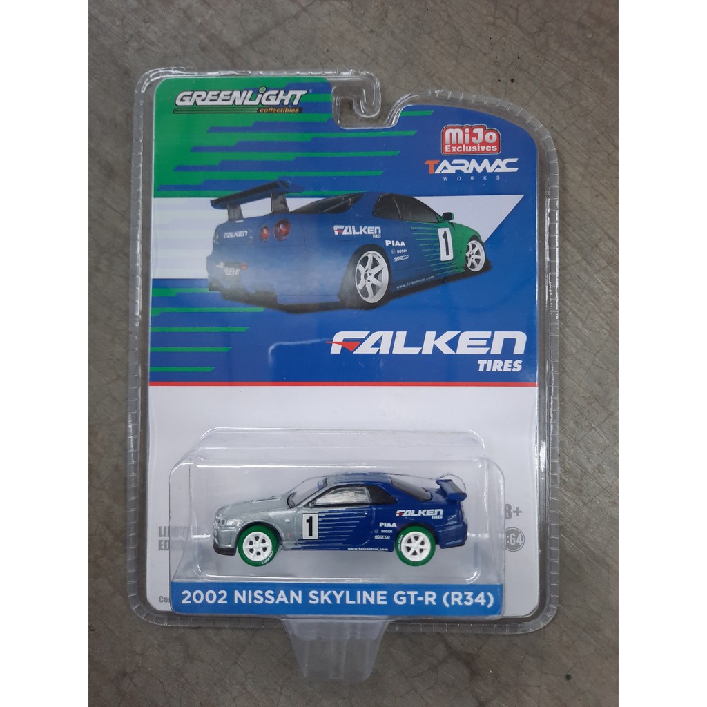 Greenlight 1/64 Nissan Skyline R34 1999 – The Hobby Shop Série 13, Green Machine Chase