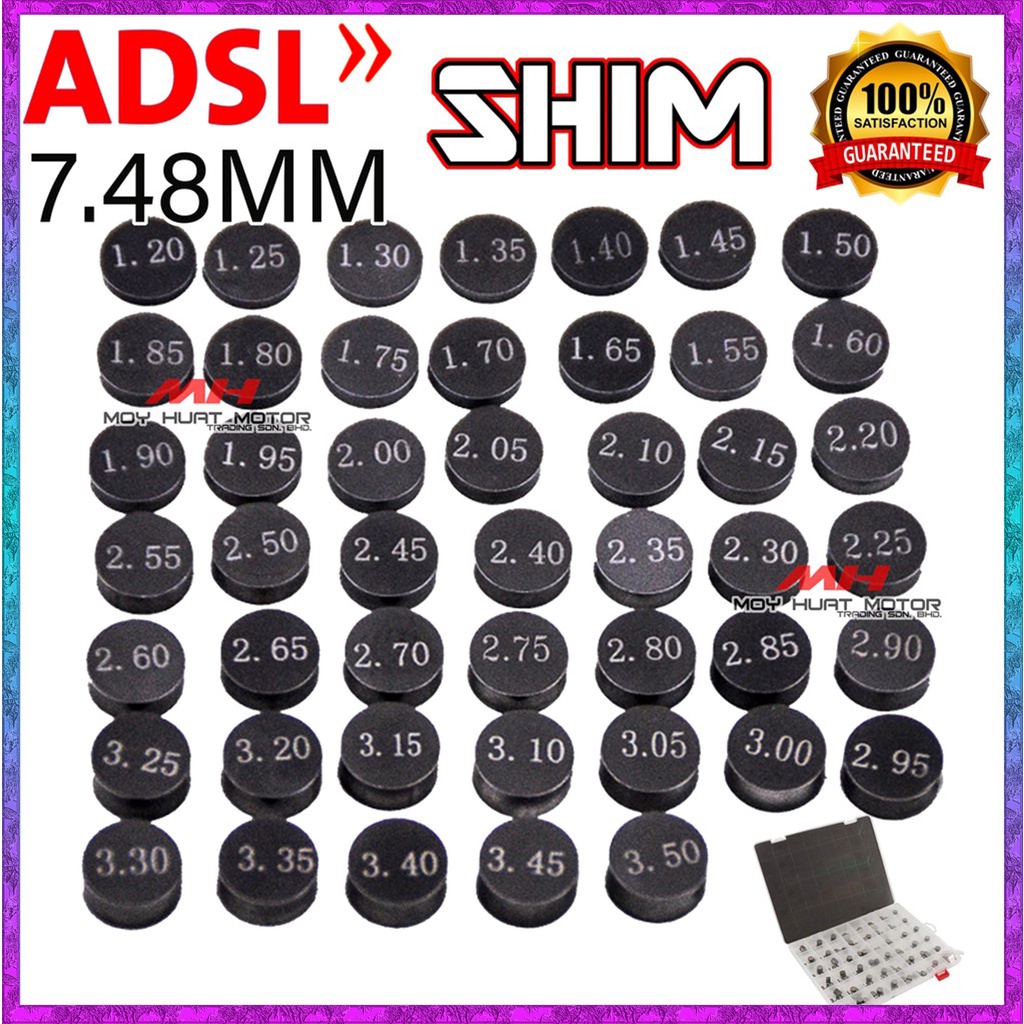 7.48mm Motorcycle Valve Shim Gasket For R25 SUZUKI SV650 GSXR750 AN250