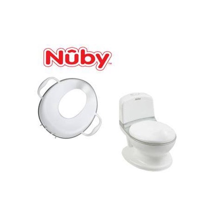 NUBY MY REAL POTTY TRAINING TOILET WITH LIFE LIKE FLUSH BUTTON AND ...