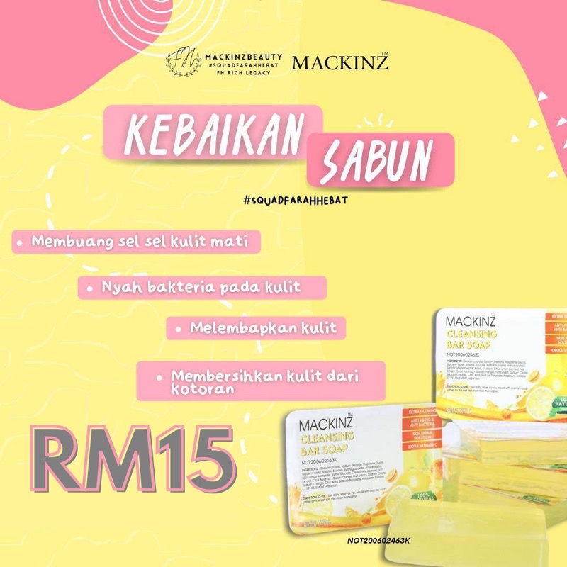 💥ORIGINAL HQ💯💥SABUN KUNING BY MACKINZ + FREEGIFT 🔥 | Shopee Malaysia