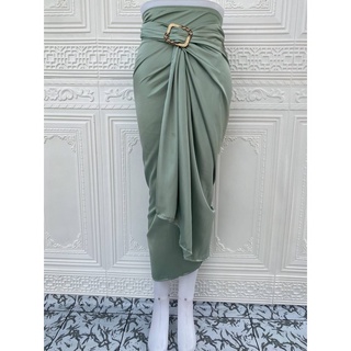 Premium Plain wrap skirt/wrap skirt satin velvet | Shopee Malaysia