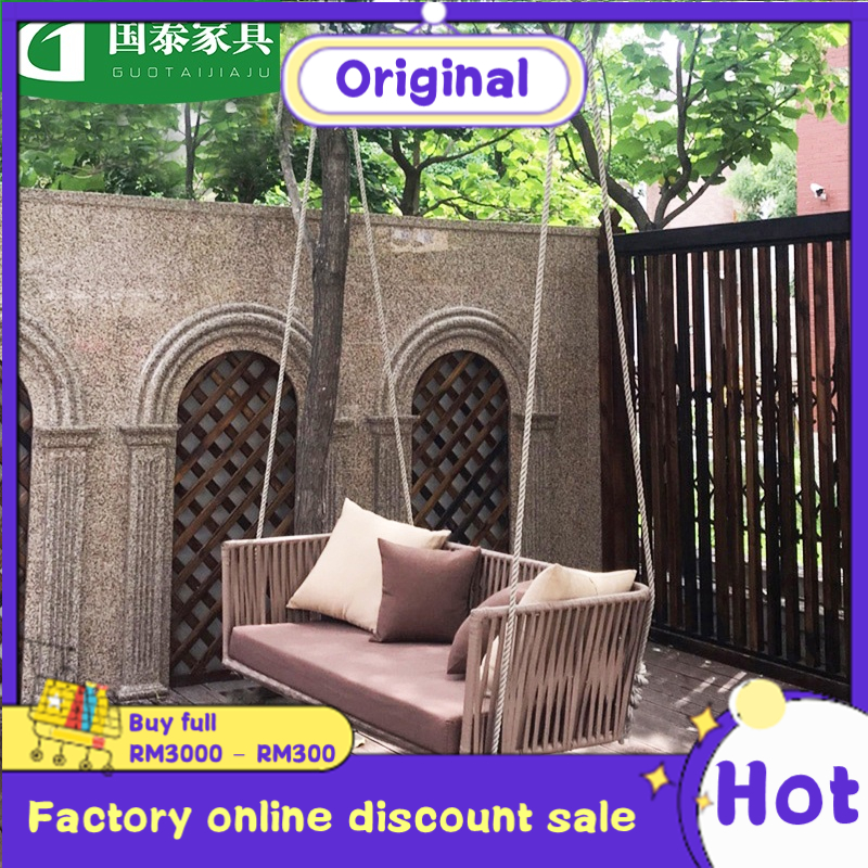EL.Outdoor Swing Glider Indoor Adult Hanging Basket Rattan Chair Nordic ...