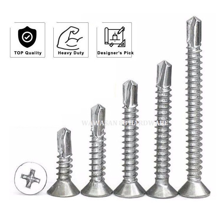 Flat Head Self Drilling Screw Self Drill Screw For Metal and Aluminium ...