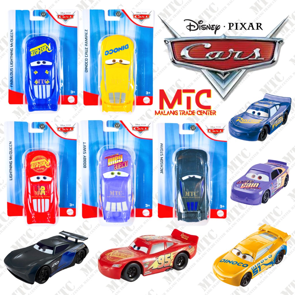 Disney Pixar Cars Original Mattel Lightning McQueen Dinoco Cruz Ramirez Fabulous Jackson Shopee Malaysia