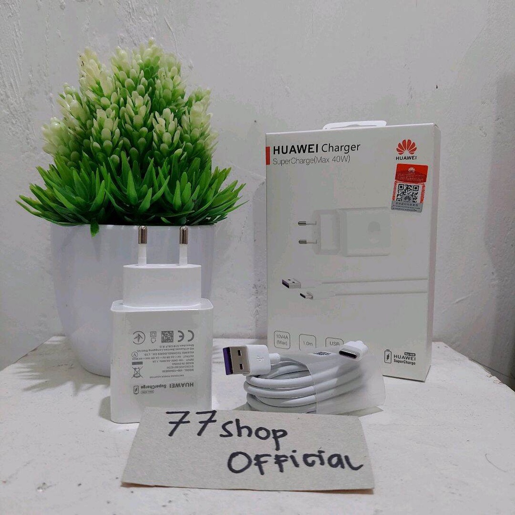Huawei Charger 40W Super Charge (40 Watts) With Type C Cable ORIGINAL