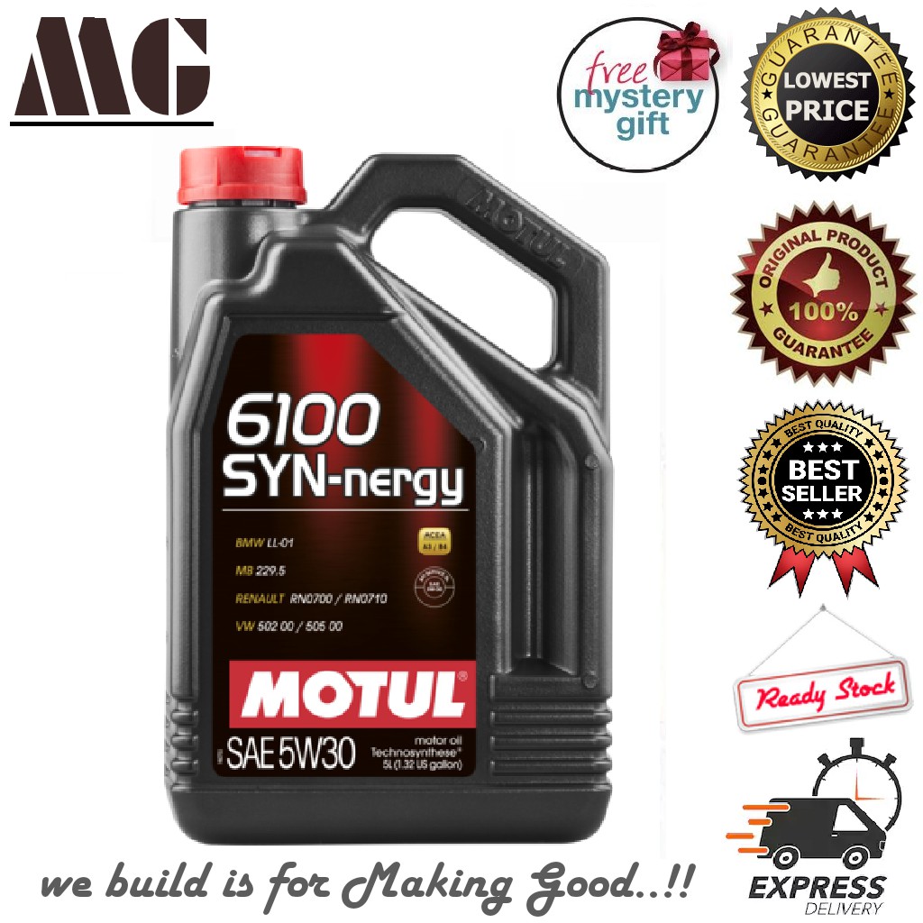 MOTUL 6100 SYN-NERGY 5W30 5L 6100 ENGINE LUBRICANTS - TECHNOSYNTHESE ...