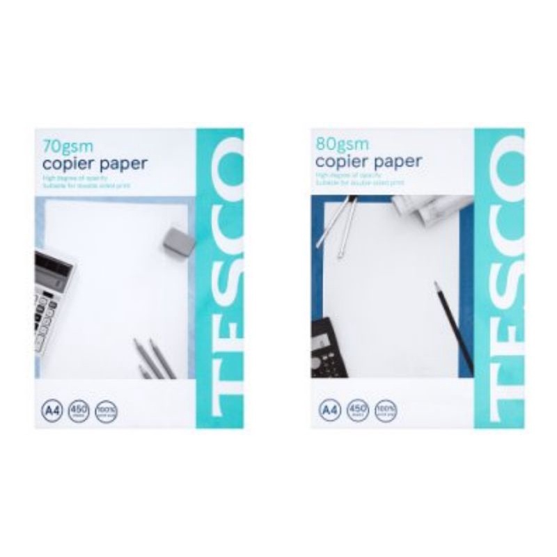 Tesco A4 Copier Paper 70/80g 450 Sheets Shopee Malaysia
