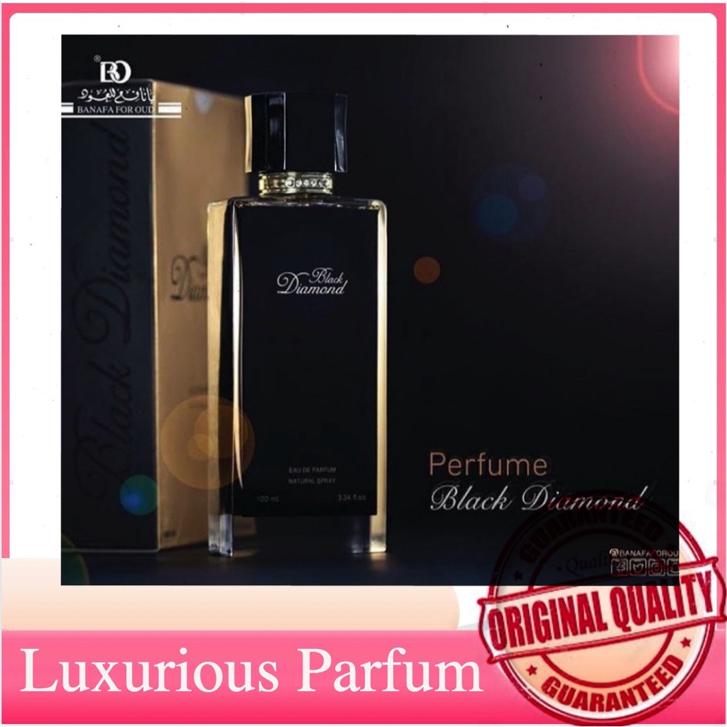 100 ORIGINAL Black Diamond perfume Original from Banafa oud madinah Shopee Malaysia