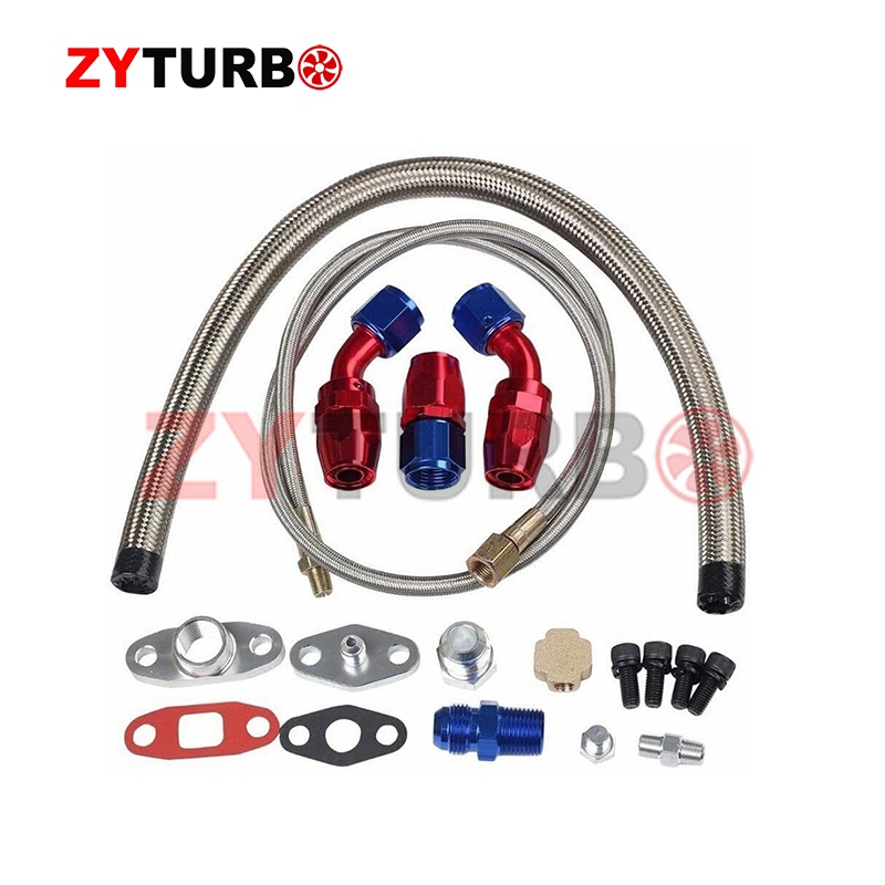2 Pieces Turbo Oil Drain Return Feed Flange Gasket For T3 T4 - Mvated, Black
