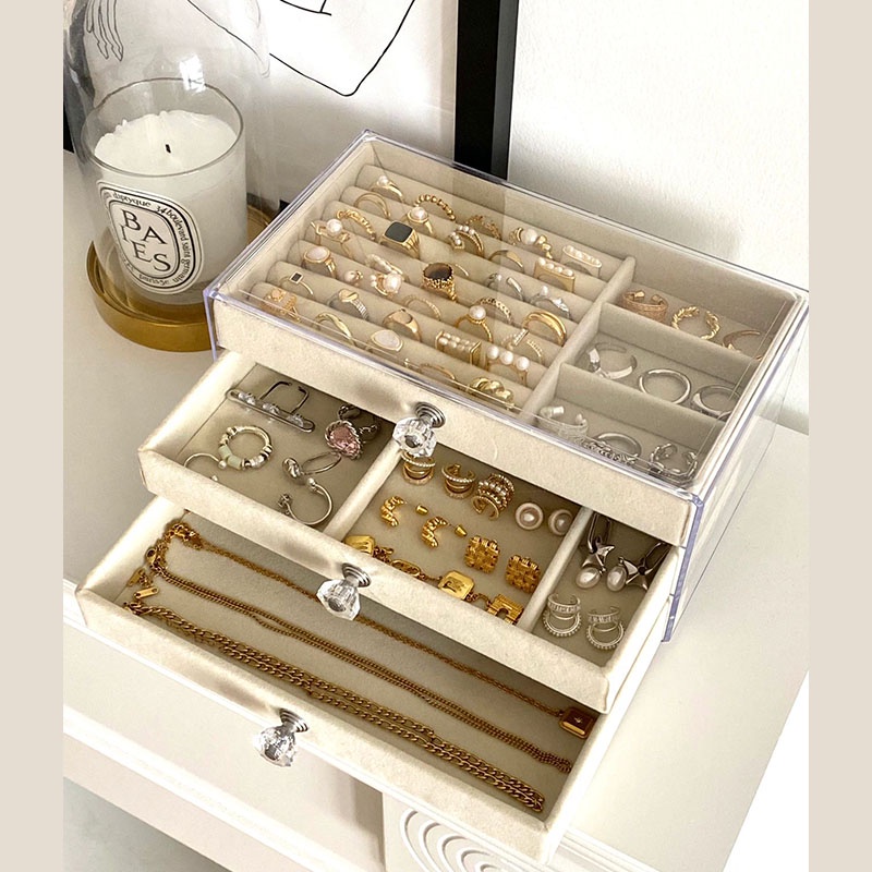 Make Up Organizer Storage Box Drawer Brooch Kerongsang Earring Jewelry ...