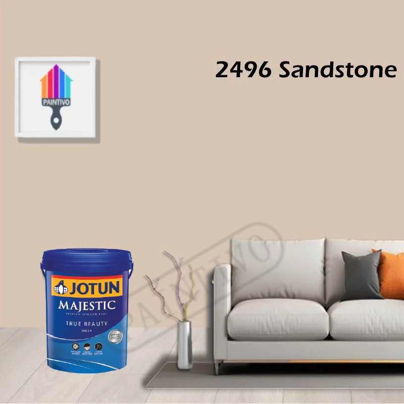 2496 Sandstone 1L Jotun Majestic True Beauty Sheen AntiBacteria & Anti