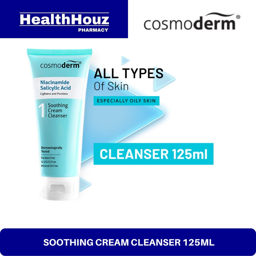 COSMODERM NIACINAMIDE SALICYLIC ACID, SOOTHING CREAM CLEANSER 125ML ...